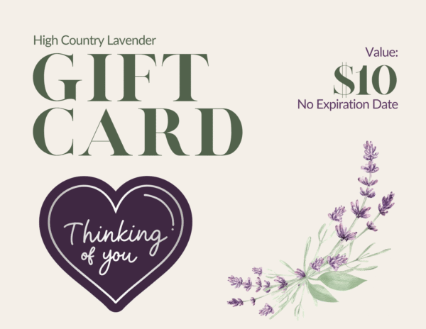 High Country Lavender Gift Card